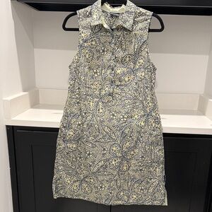 Columbia Blue and Yellow Patterned Sleeveless dress. Size S